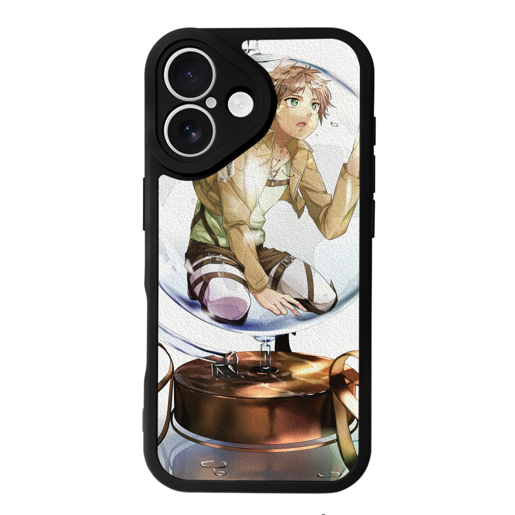 （画像用） 進撃の巨人 Attack on Titan 【iPhone 16シリーズ対応】シリコンスマホケース（レザー調） 材質：シリコン